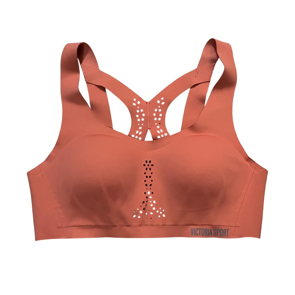 Victoria Sport Angel Max Sports Bra Women 34B Coral Racerback High Impact Yoga - Picture 2 of 11